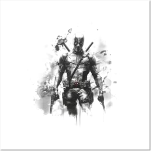 DEADPOOL CHARCOAL Posters and Art